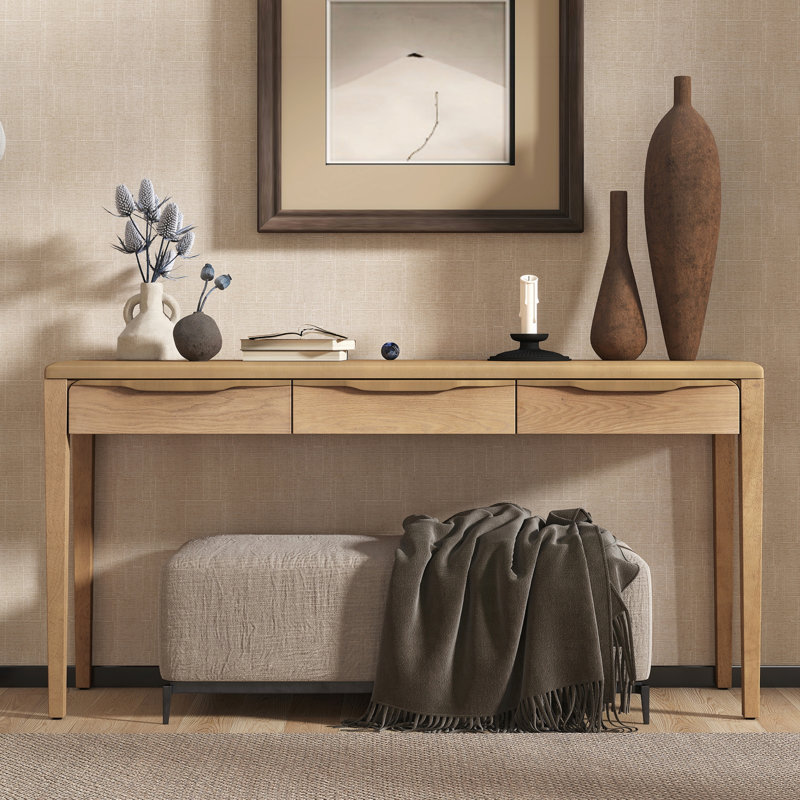Console élégante 59,84 po, Naturel
