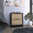 Modern Nightstand 19" H, Two Drawers, Black / Pine-1662126321
