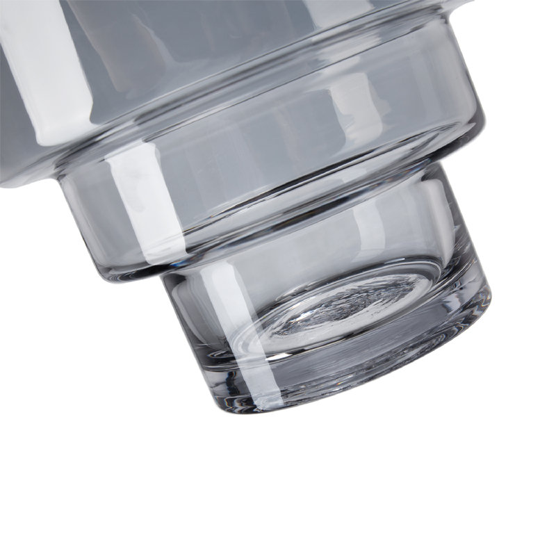Vase de table en verre 13,8 po Goodine, Fumée