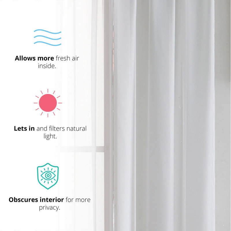 Dipankar Sheer Curtain, Silver, 54" W x 95" L
