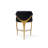 Melisia Upholstered Velvet Counter Stool with Stainless Steel Frame-979922329