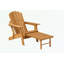 Chaise Adirondack d'extérieur en bois avec repose-pieds