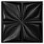 Panneaux muraux 3D 19,7 "x 19,7", panneaux de décoration murale en PVC noir pour le salon.