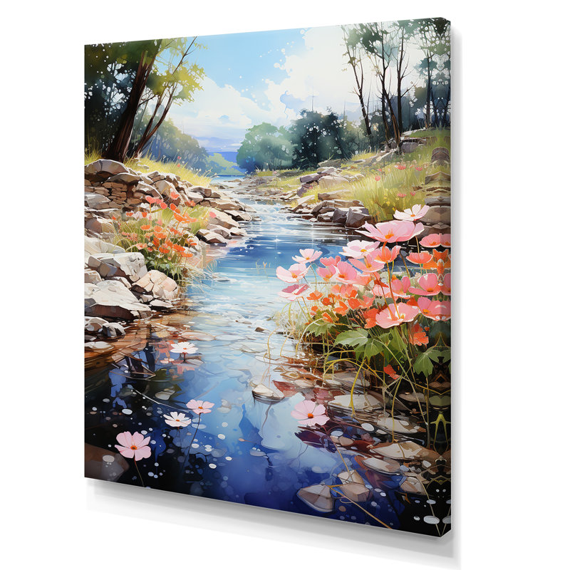 Tranquil Lakes Rivers Urban Symphony, reproduction d'art sur toile, Toile tendue, H 44 po x l 34 po