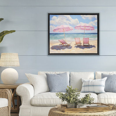 Pink Summer Chairs by the Sea Floating Frame, design by LSR Design Studio