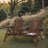 2-Seat Wooden Adirondack Loveseat With Table - Stylish Patio Bench For Deck And Outdoor Gatherings-356011665