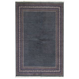 Hand-Knotted High-Quality Green and Black Area Rug