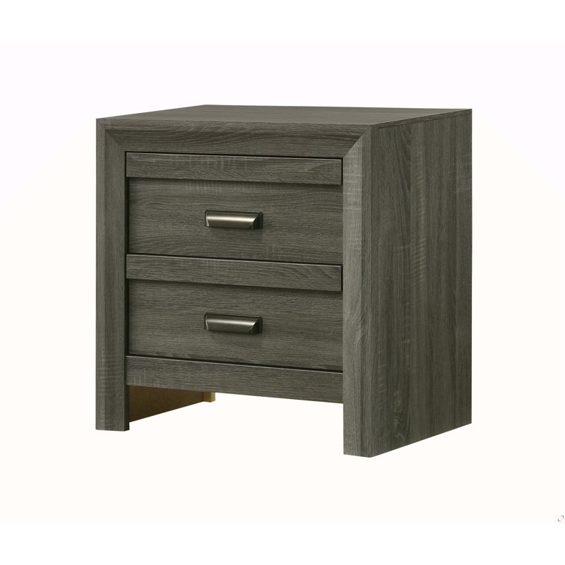 Table de bout de table de chevet contemporaine 1Pc avec deux tiroirs de rangement