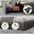 Queen Upholstered Bed Frame with 4 Drawers, Bed with Storage Headboard, Charging Station and LED Lights-868380605