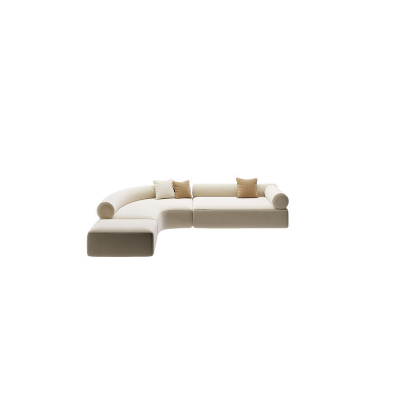 Canapé de coin courbé, H 27,56 po x l 110,24 po x P 110,24 po, 5
