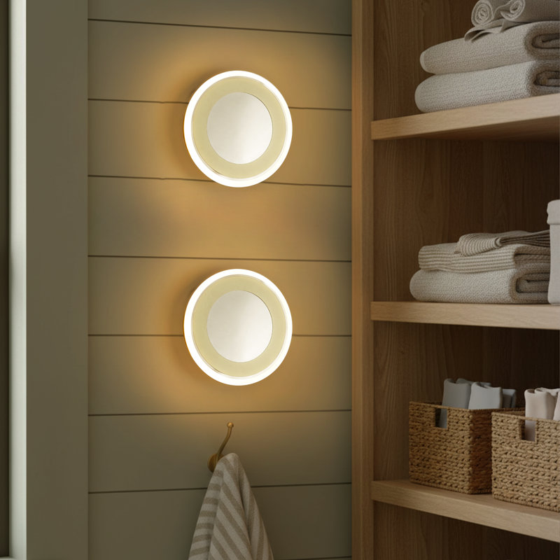 1-Light Modern Round LED Wall Sconce