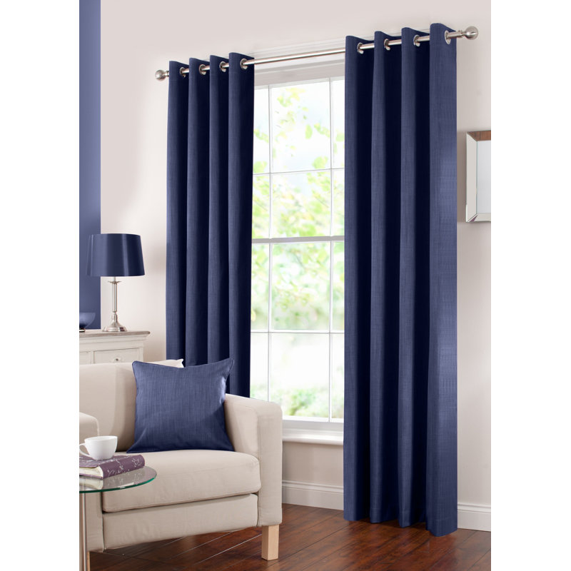 Ensemble de 2 rideaux occultants Solar Max, Bleu marine