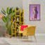 Chat tendance en toile mauve encadrée par Roozbeh Bahramali-28614384-28614383