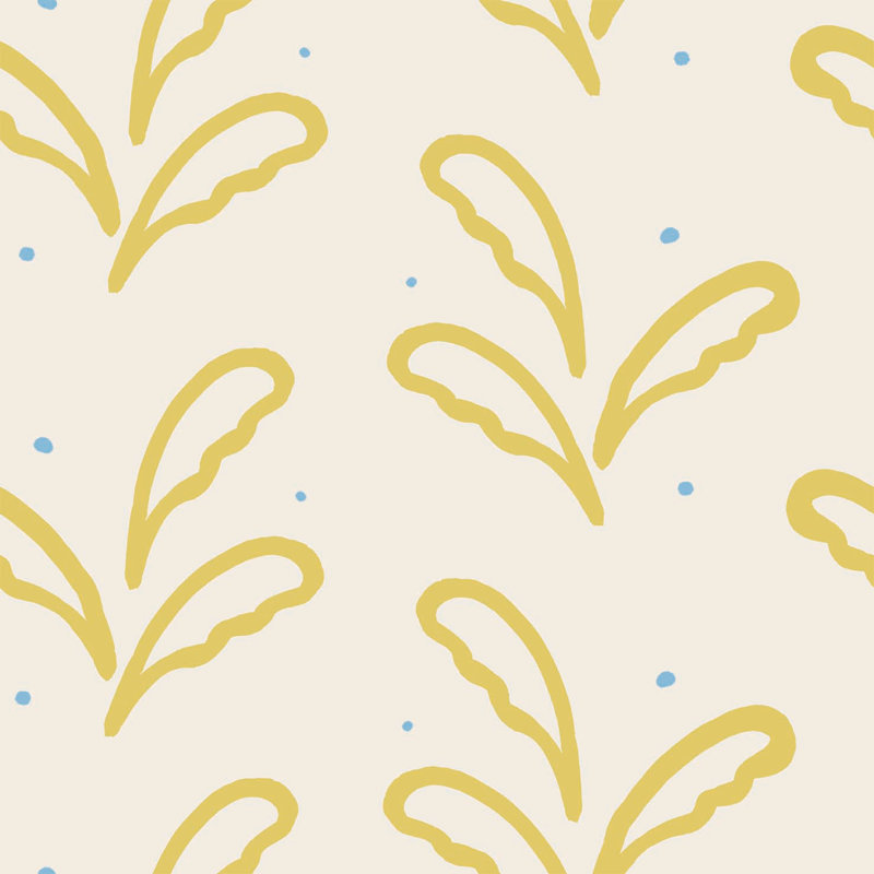 Banana Leaf 33' L x 20.5" W  Wallpaper Roll, Yellow