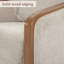 Fauteuil demi-tonneau pivotant rembourré de 29,2 po de large Dove avec structure en bois massif-1370262607-1370265080