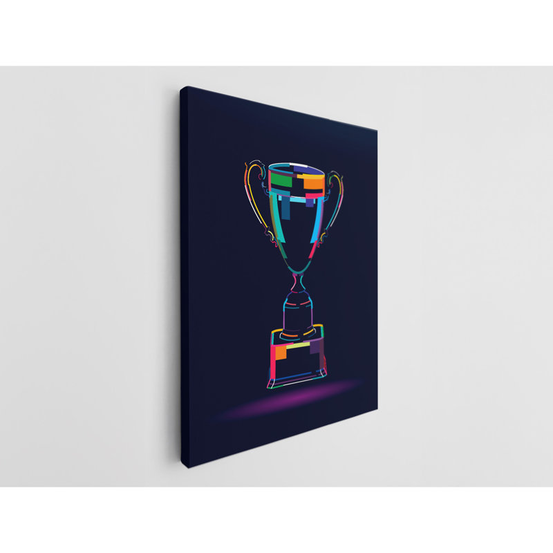 Abstract Trophy Cup Art Canvas Print, 24" H x 16" W
