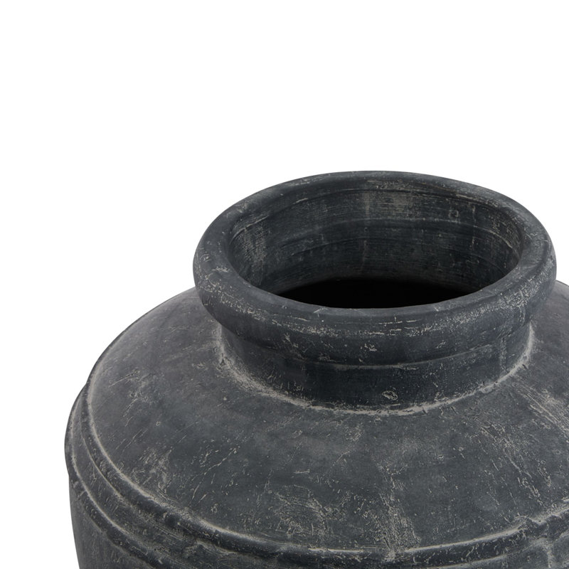 Marina Handmade Ceramic Urn Planter, 39cm H x 37cm W x 37cm D, Grey