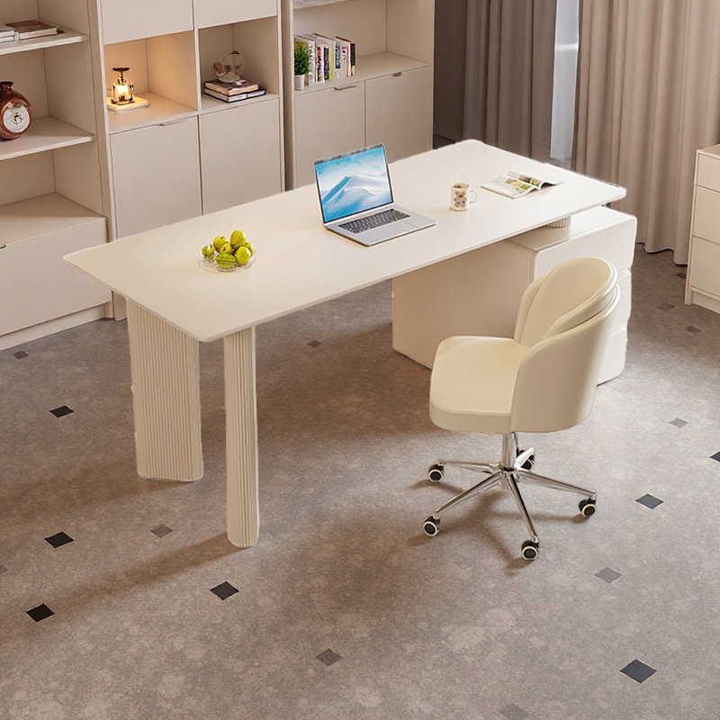 Refined Rounded Craftsmanship Desk, White