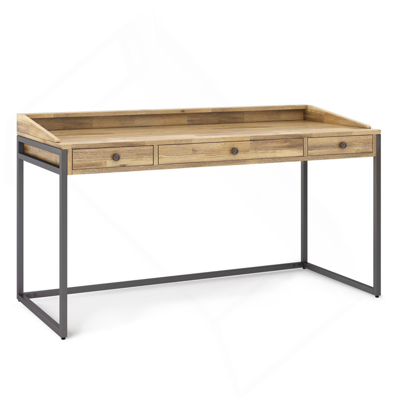 Bureau - blé doré vieilli, Brun clair/noir