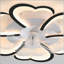 Ventilateur de plafond 26,7 po noir avec lumières, télécommande, 3 températures de couleur et 6 vitesses de vent pour les maisons modernes