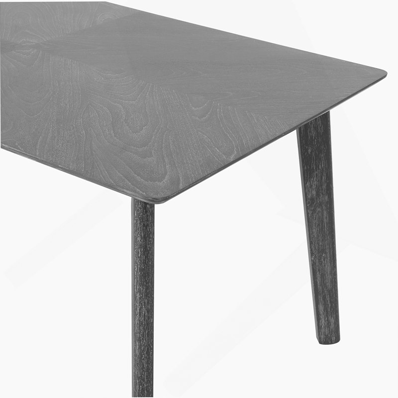 Table de salle à manger rétro, table de salle à manger pour 6 personnes, table de salle à manger rectangulaire minimaliste pour la salle à manger et la cuisine, pieds en bois d'hévéa