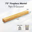 Tablette de manteau de cheminée flottante en bois Ettinger Modern Farmhouse - capacité de 100 lb-1177039074-1177039101