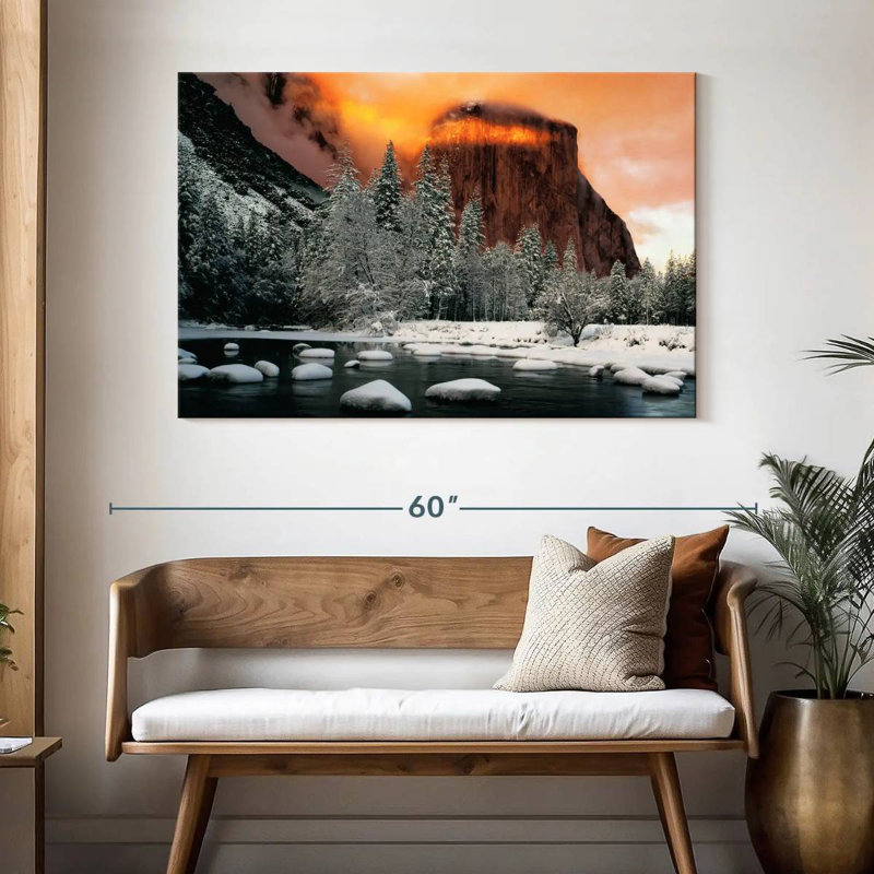Alvord El Capitan Mountain Winter Glow, 32" H x 48" W