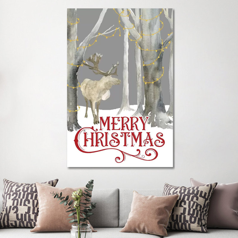 Christmas Forest Portrait I-Merry Christmas by Tara Reed - Wrapped Canvas Gallery-Wrapped Canvas Giclée