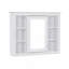 Armoire de rangement murale avec miroir, 6 tablettes ouvertes, conception moderne pour plus d'espace et d'intimité-1561169239