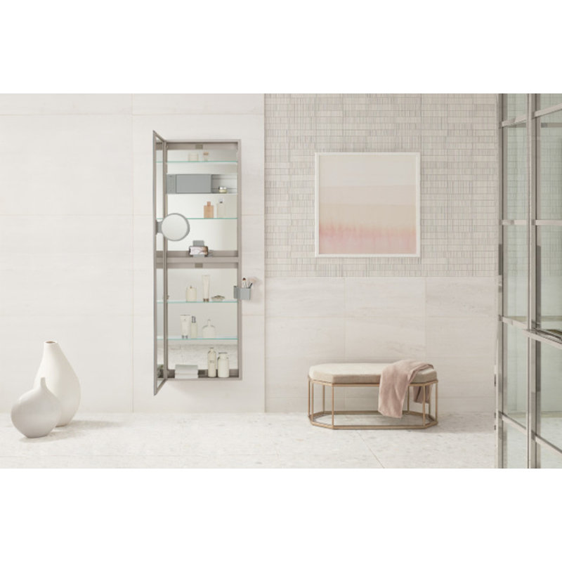 PL Portray Cabinet, 72" H x 15.25" W x 4" D, Polished Edge