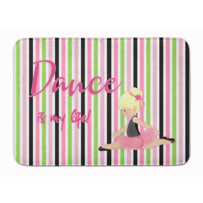 Tapis pour salle de bain en mousse à mémoire brunette ballet danse my life