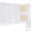Lit de jour simple avec lit gigogne, armoire et tablette en blanc - Construction gigogne en bois-893604222-893604217
