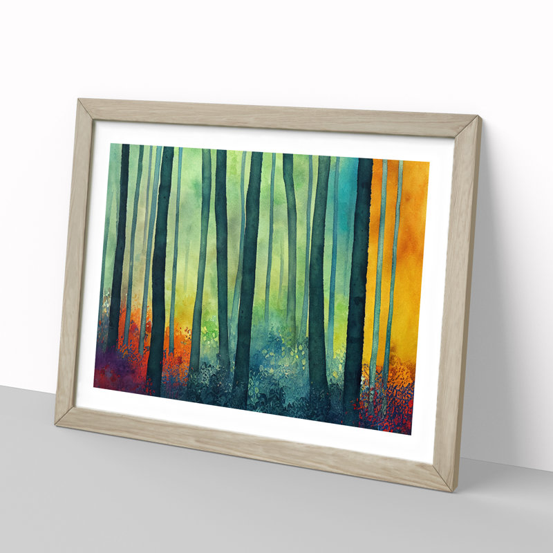 Vibrant Forest Vol.3 - Framed Print, 34cm H x 46cm W, Oak