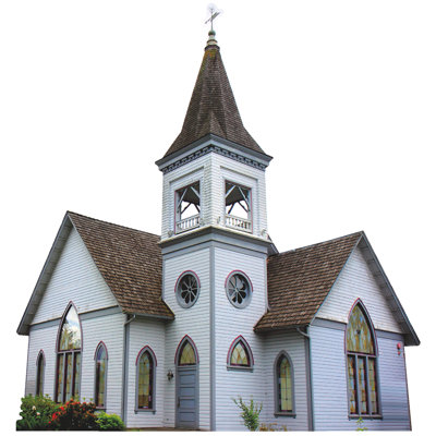«Church with Steeple» en carton debout