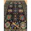 Tapis noir original en laine et coton noué à la main