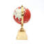 Globe terrestre | Globe de table décoratif sur base en aluminium, H 10,75 po