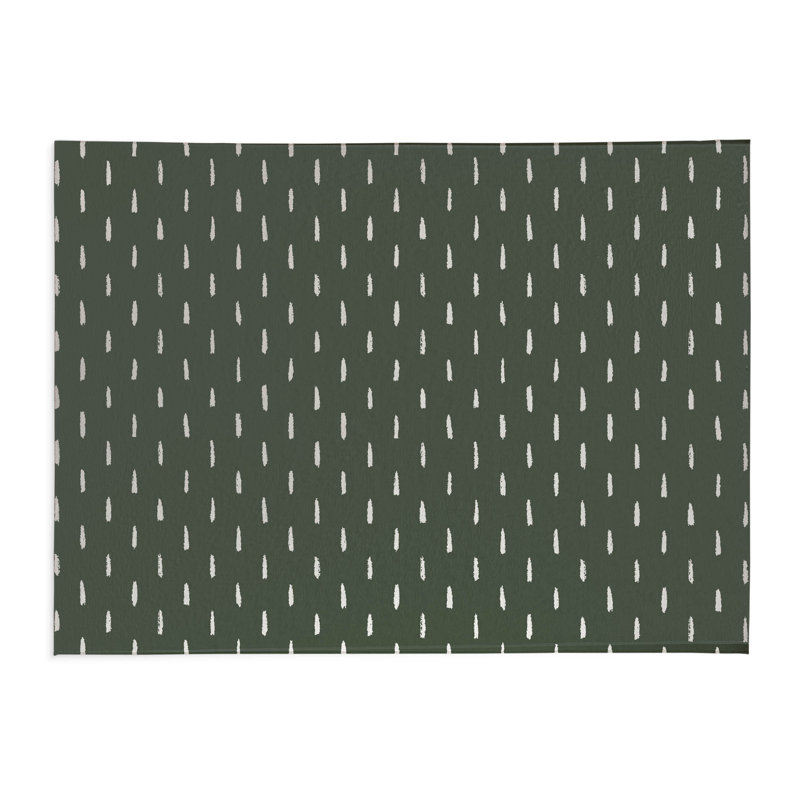 Tapis de bureau léger Long Drop, L 6 pi x L 4 pi, Chimichurri