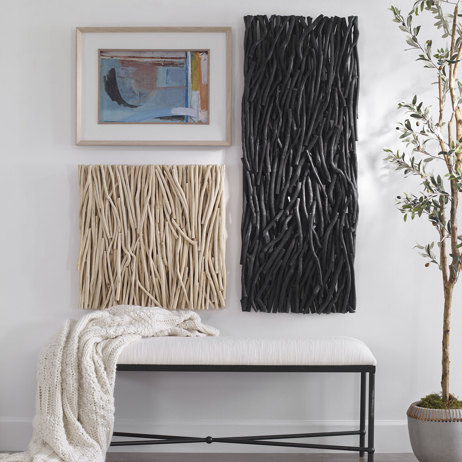 Solid Wood Wall Decor, Brown