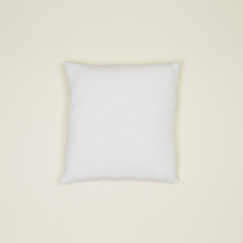 Petal Pink European Linen Throw Pillow with Down Insert