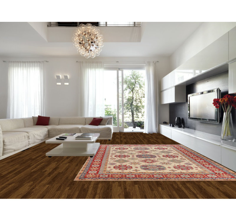 Vegetable Dye Kazak Oriental Area Rug