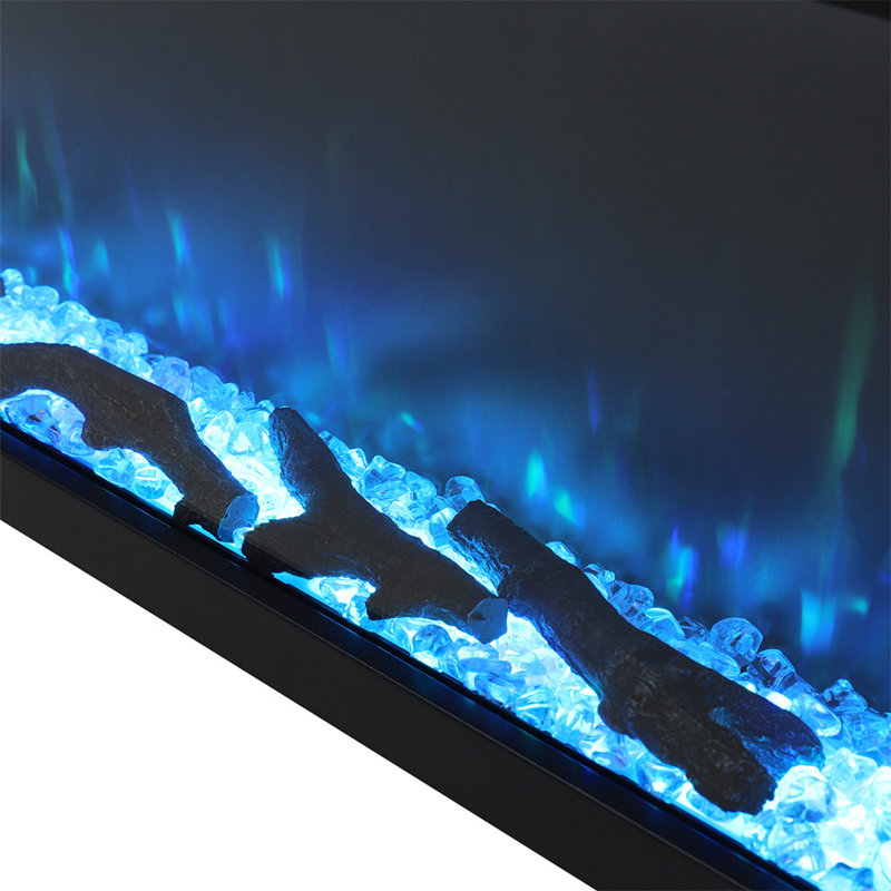 Flores 50inch Recessed/Freestanding Electric Fireplace, 43.9cm H x 152.4cm W x 19.9cm D