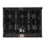 KUCHT 36 po 5,2 pieds cubes Cuisinière au gaz naturel 6 brûleurs en acier inoxydable foncé avec thermostat Kucht Horus-666668388-666668391