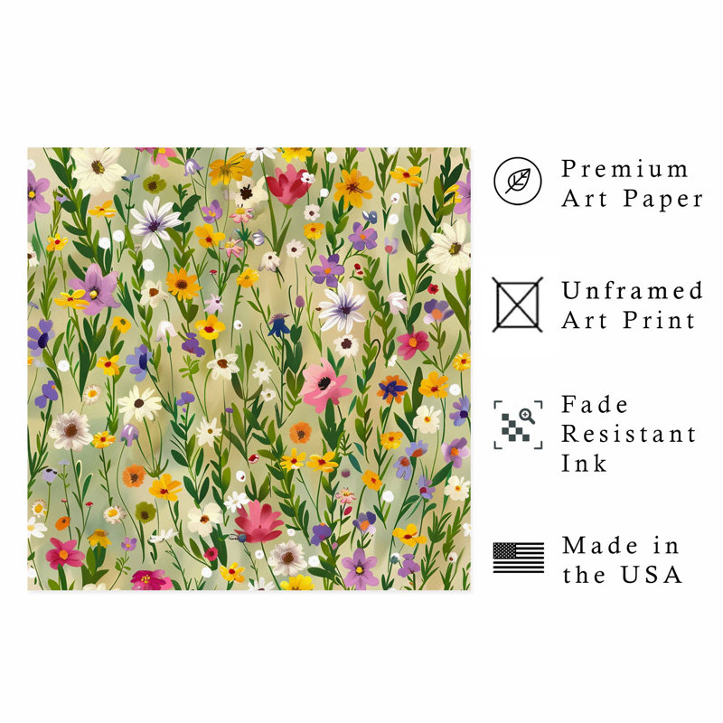 «Botanical Spring», impression florale sans cadre