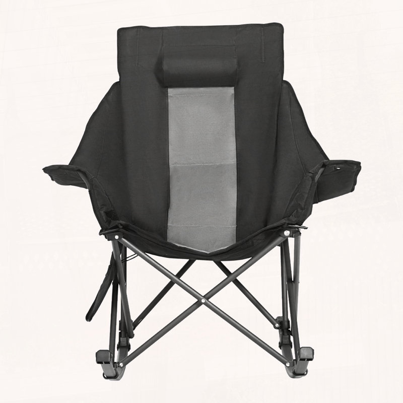 Heated Portable Folding Rocking Chair with Dual-Zone Heating