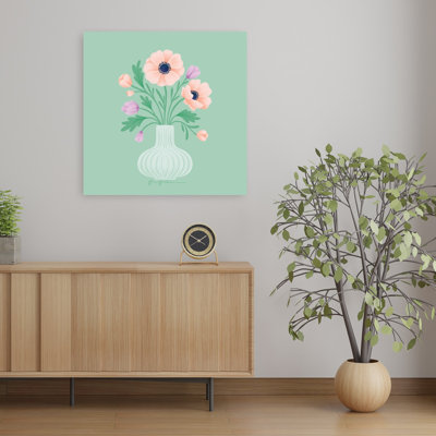 «Spring Blooms IV Abstract Contemporary Flower Landscape», reproduction d'art mural