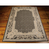 Ofelya Oriental Beige/Black Area Rug
