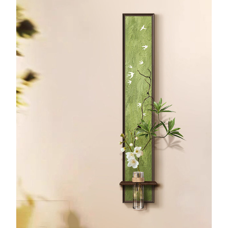 Spring Bird Floral Wall Art Multi Layer Panel for Narrow Wall Spaces