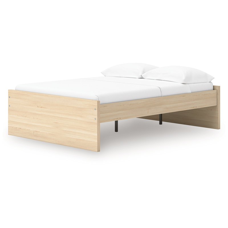 Dunagan Full Platform Bed, Beige, Full
