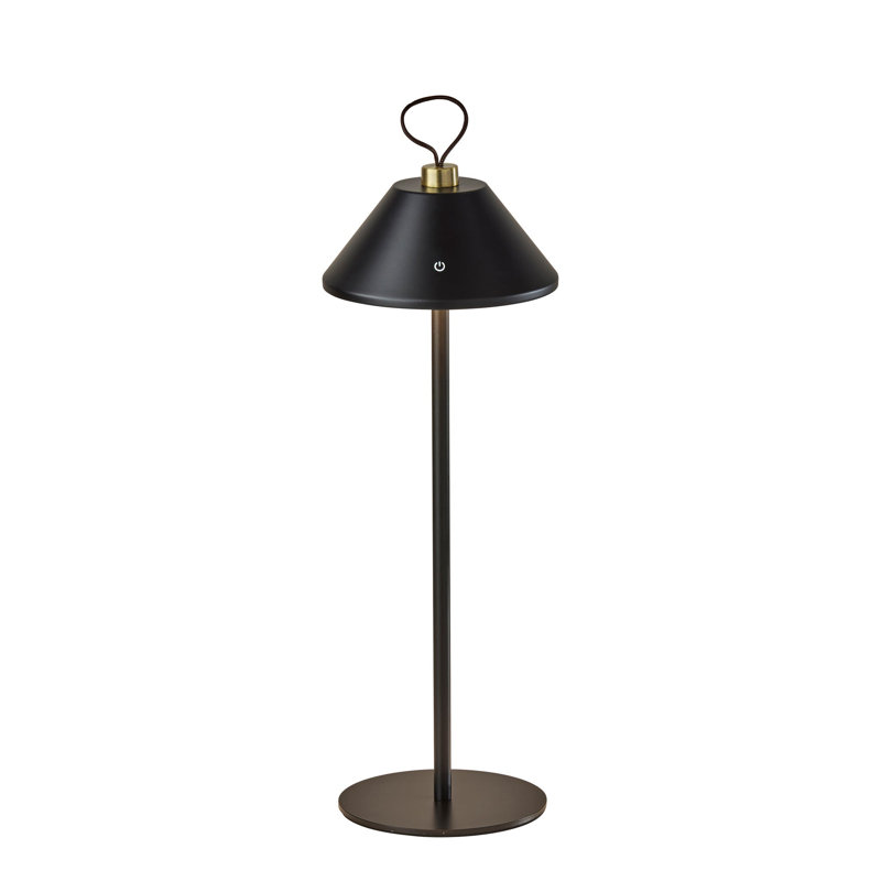 Lampe de table sans fil à DEL Danny, Noir, noir, noir, noir