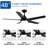 48 In Intergrated LED Ceiling Fan With ABS Blade-12475840